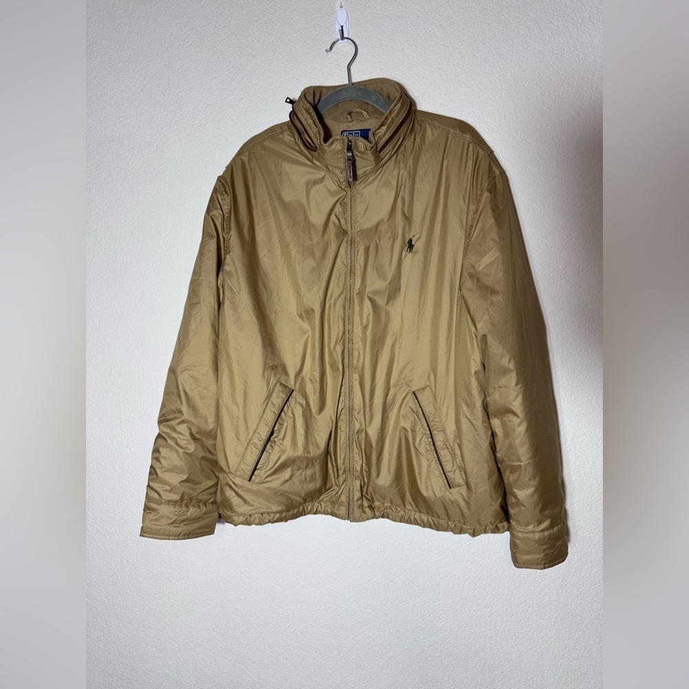 Polo Ralph Lauren Vintage Men's Jacket Beige Cotton Lined XL